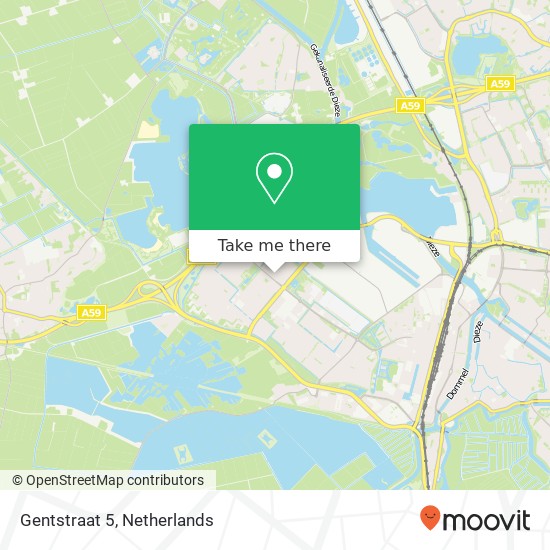 Gentstraat 5, 5224 TG 's-Hertogenbosch Karte