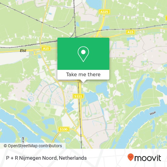 P + R Nijmegen Noord, 6515 Nijmegen Karte