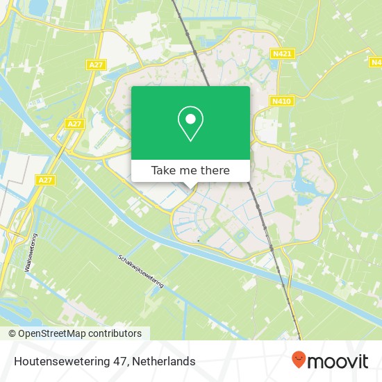 Houtensewetering 47, 3991 LK Houten map