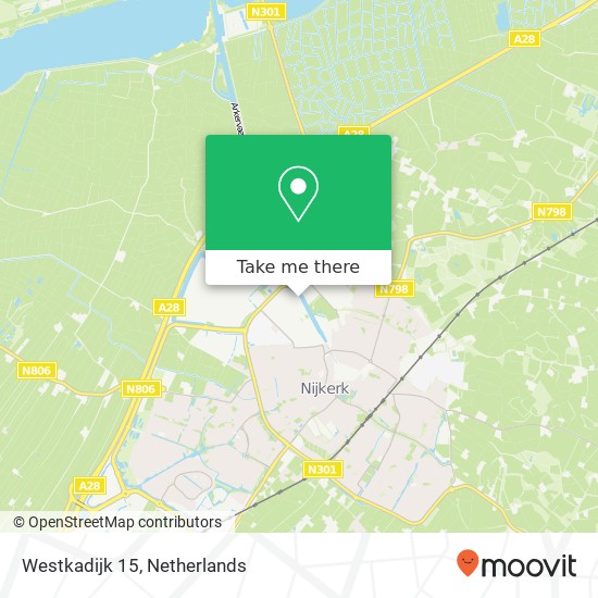 Westkadijk 15, Westkadijk 15, 3861 MB Nijkerk, Nederland map
