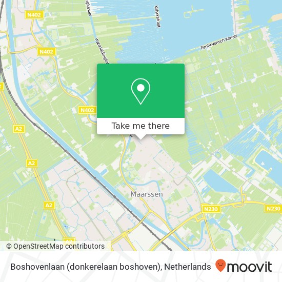 Boshovenlaan (donkerelaan boshoven), 3601 JN Maarssen map