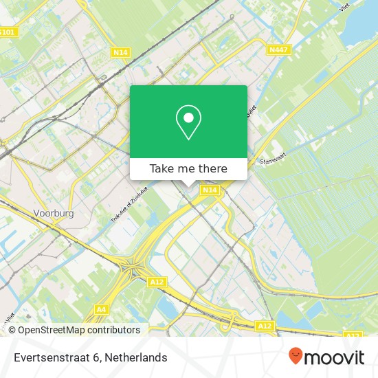 Evertsenstraat 6, Evertsenstraat 6, 2266 LZ Leidschendam, Nederland Karte