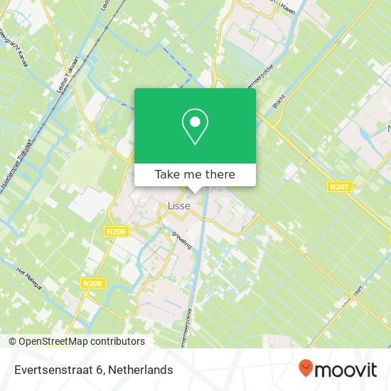 Evertsenstraat 6, Evertsenstraat 6, 2161 TE Lisse, Nederland map