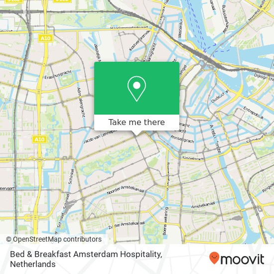 Bed & Breakfast Amsterdam Hospitality, Overtoom 73 map