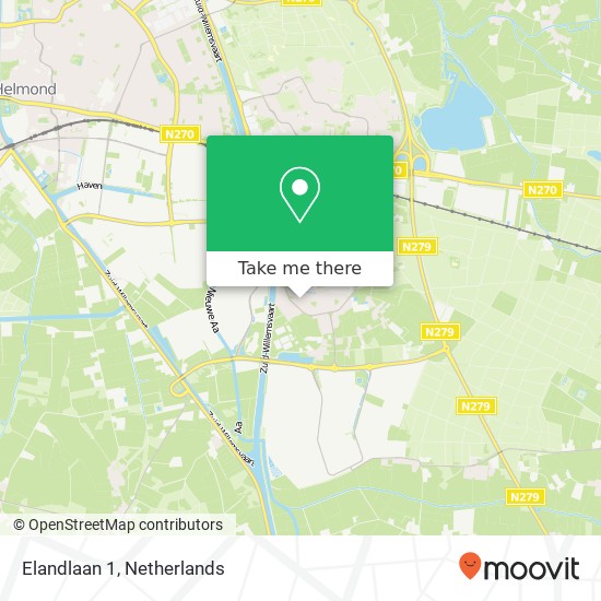 Elandlaan 1, 5704 DE Helmond map