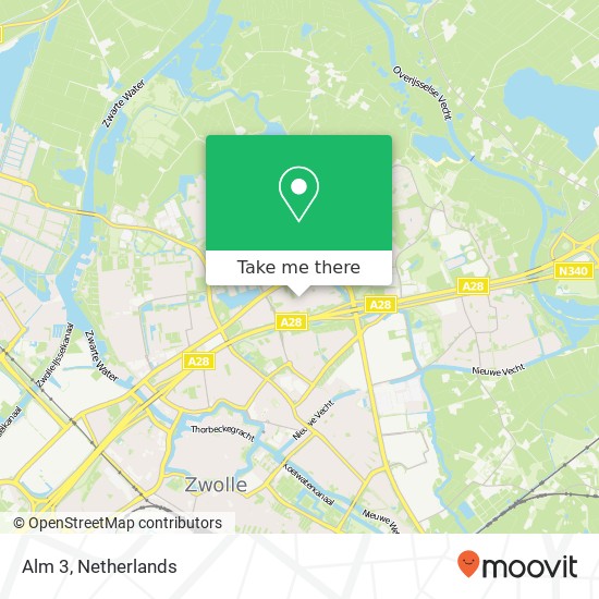 Alm 3, 8032 BK Zwolle map