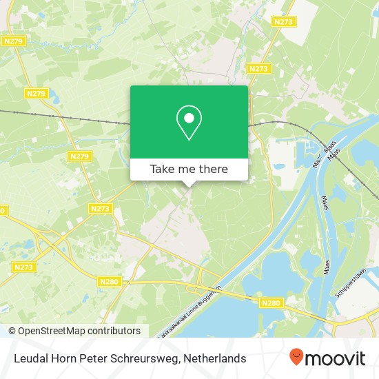 Leudal Horn Peter Schreursweg map