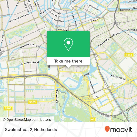 Swalmstraat 2, 1079 ZG Amsterdam map