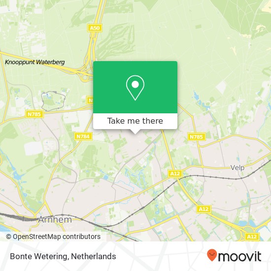 Bonte Wetering, Bonte Wetering, 6823 Arnhem, Nederland map