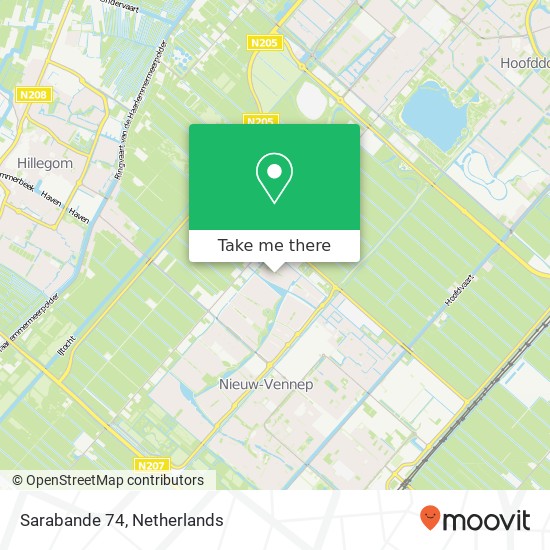 Sarabande 74, 2152 TE Nieuw-Vennep map