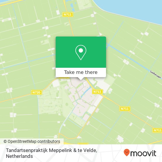 Tandartsenpraktijk Meppelink & te Velde, Noordsingel 45 map