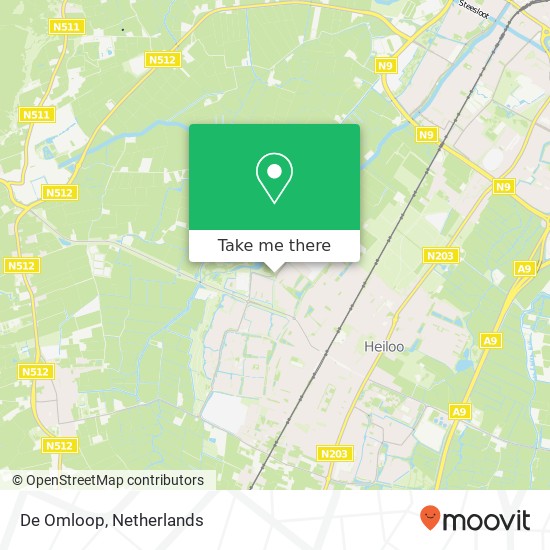 De Omloop, De Omloop, 1852 Heiloo, Nederland Karte