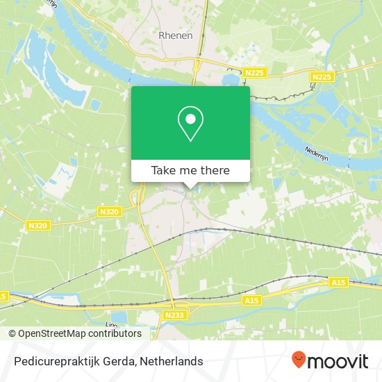 Pedicurepraktijk Gerda, Rijnbandijk 58 map