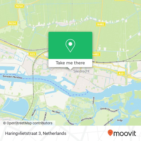 Haringvlietstraat 3, 3363 CC Sliedrecht map