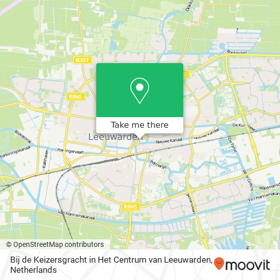 Bij de Keizersgracht in Het Centrum van Leeuwarden, Bij de Keizersgracht in Het Centrum van Leeuwarden, 8911 Leeuwarden, Nederland map