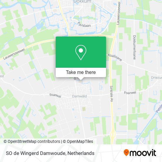 SO de Wingerd Damwoude map