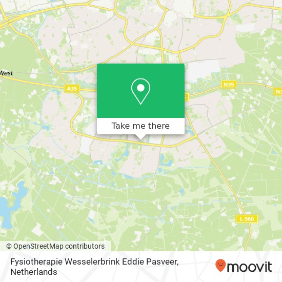 Fysiotherapie Wesselerbrink Eddie Pasveer, Wesseler-Nering 48 map