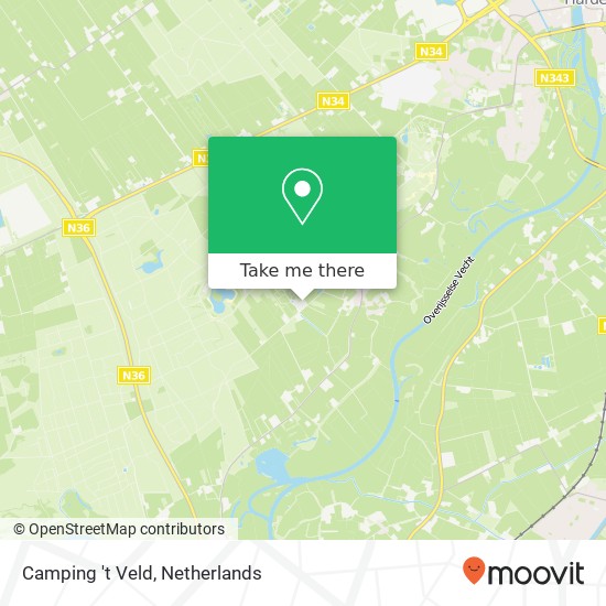 Camping 't Veld map