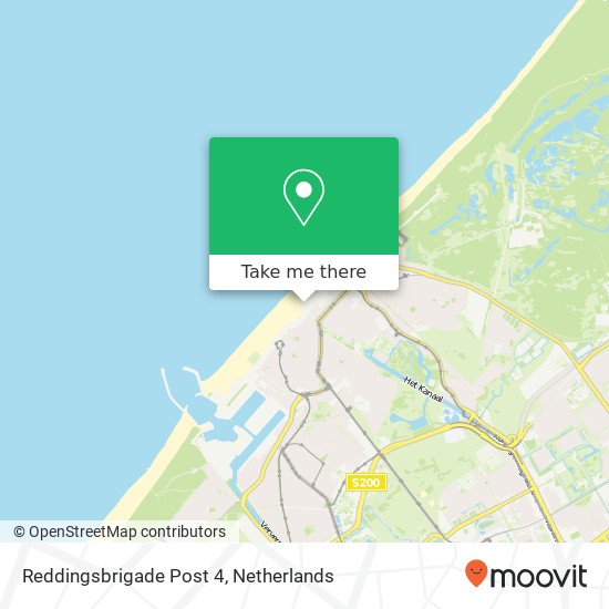 Reddingsbrigade Post 4, Strandweg map