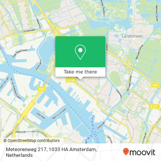 Meteorenweg 217, 1033 HA Amsterdam map