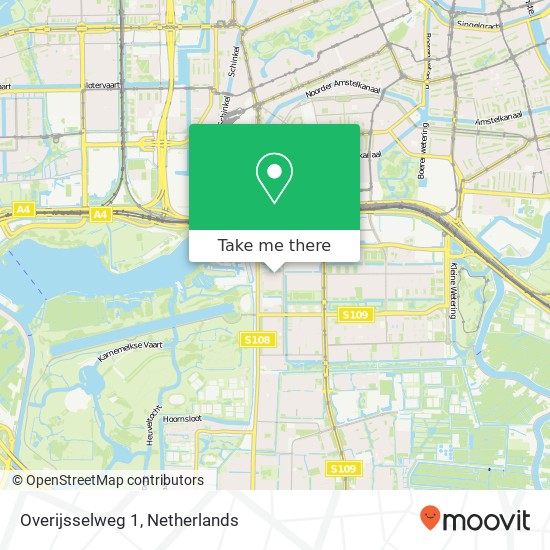Overijsselweg 1, 1081 HT Amsterdam map