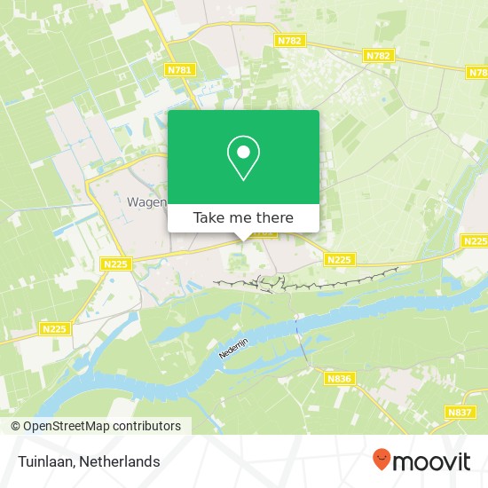 Tuinlaan, Tuinlaan, 6703 Wageningen, Nederland map