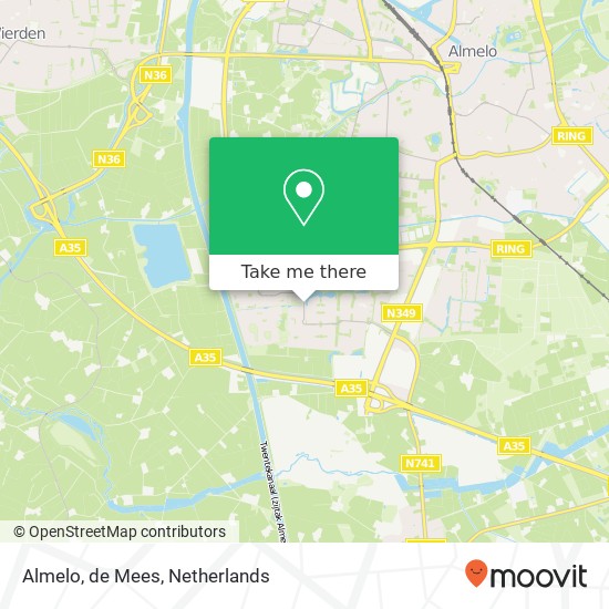 Almelo, de Mees map