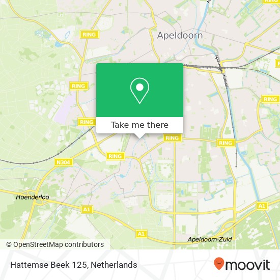 Hattemse Beek 125, 7335 PC Apeldoorn map