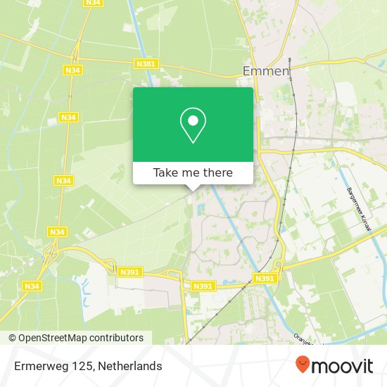 Ermerweg 125, 7812 BD Emmen map