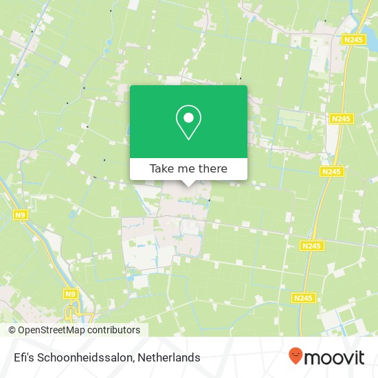 Efi's Schoonheidssalon, Merelstraat 25 map