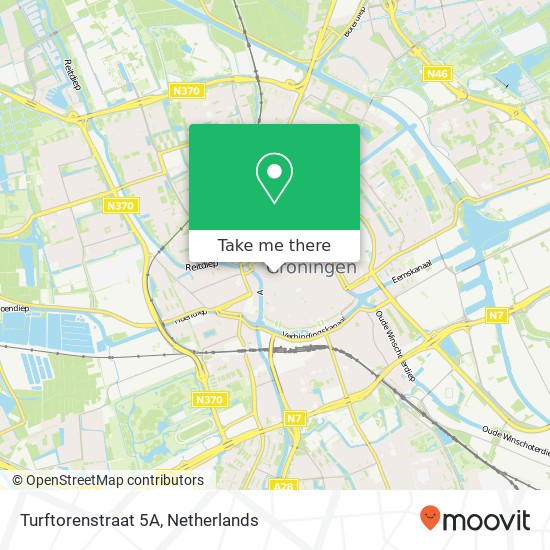 Turftorenstraat 5A, Turftorenstraat 5A, 9712 BL Groningen, Nederland map