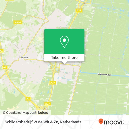 Schildersbedrijf W de Wit & Zn, Laarderweg 69 map