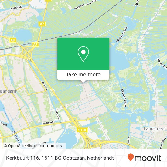 Kerkbuurt 116, 1511 BG Oostzaan map
