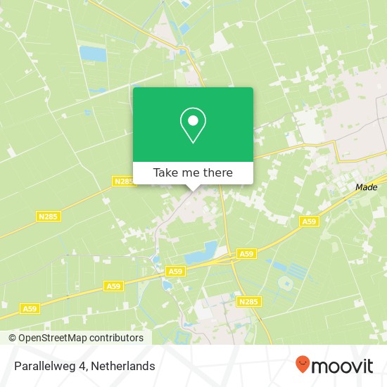 Parallelweg 4, 4845 CR Wagenberg map