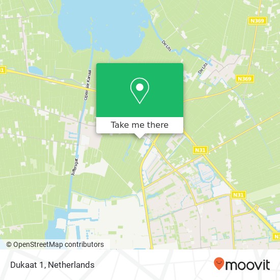Dukaat 1, Dukaat 1, 9207 MB Drachten, Nederland map