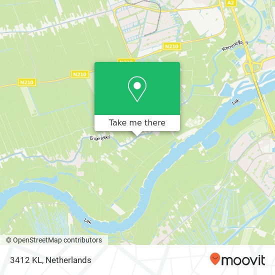 3412 KL, 3412 KL Lopikerkapel, Nederland map