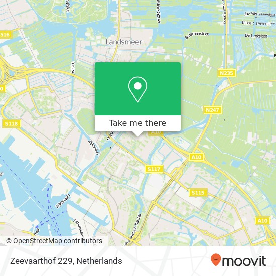 Zeevaarthof 229, 1034 RK Amsterdam Karte