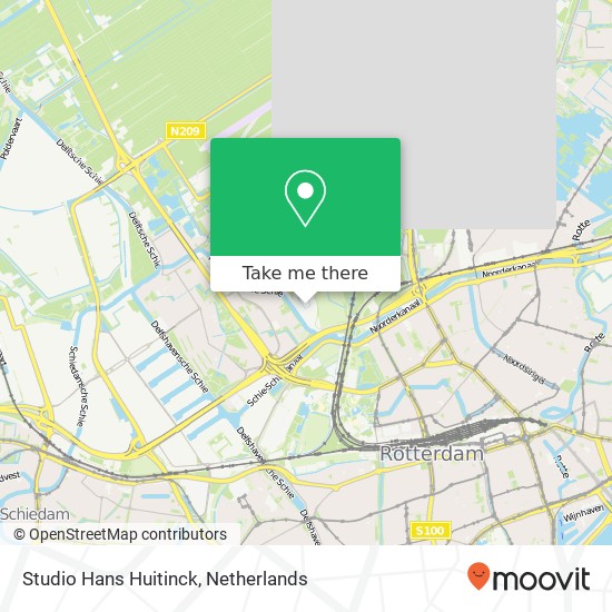 Studio Hans Huitinck, Nieuwe Kleiweg 33 map