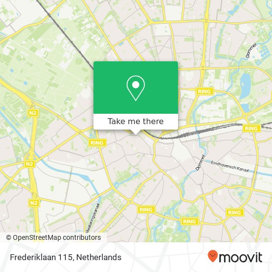 Frederiklaan 115, 5616 ND Eindhoven Karte