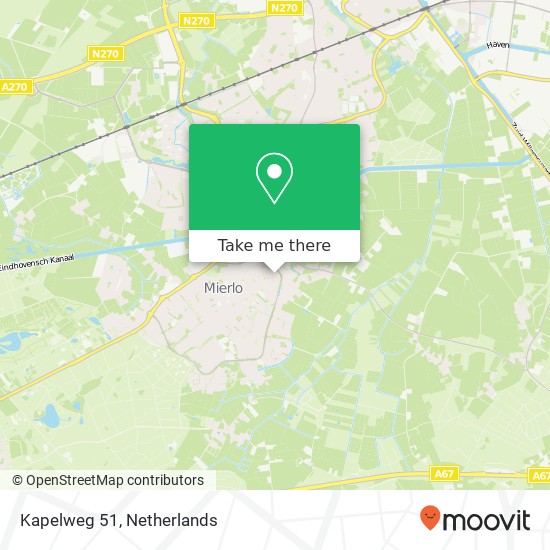 Kapelweg 51, 5731 VJ Mierlo map