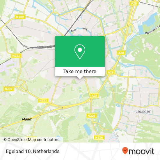 Egelpad 10, 3817 WR Amersfoort map