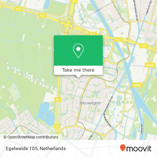 Egelweide 105, 3437 WJ Nieuwegein map