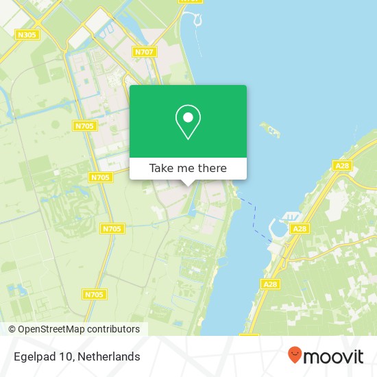 Egelpad 10, 3892 VT Zeewolde Karte