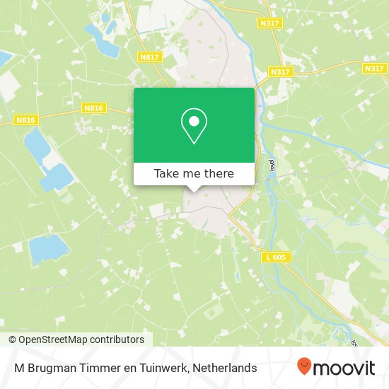 M Brugman Timmer en Tuinwerk, Veenbes 75 Karte