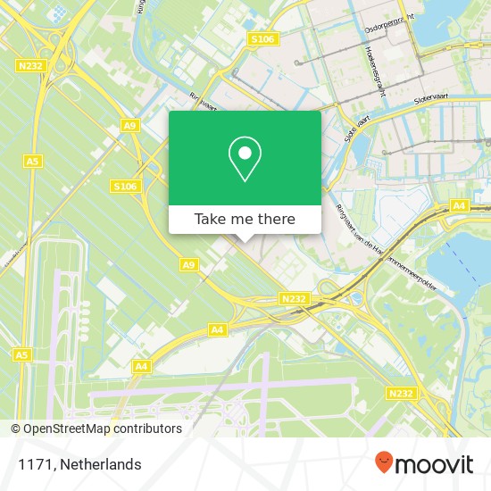 1171, 1171 Badhoevedorp, Nederland map