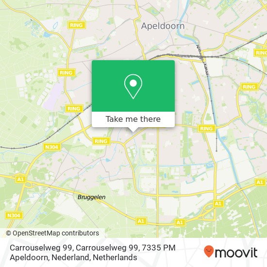 Carrouselweg 99, Carrouselweg 99, 7335 PM Apeldoorn, Nederland Karte