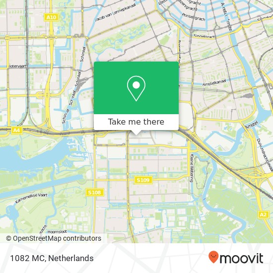 1082 MC, 1082 MC Amsterdam, Nederland map