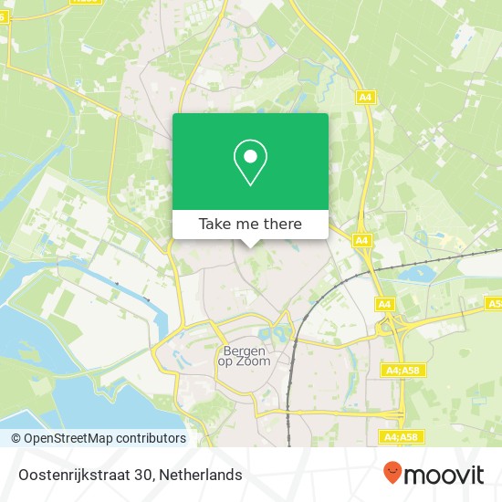 Oostenrijkstraat 30, 4614 KH Bergen op Zoom map