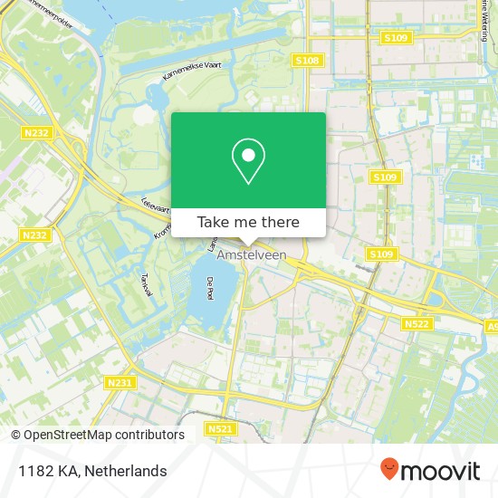 1182 KA, 1182 KA Amstelveen, Nederland Karte