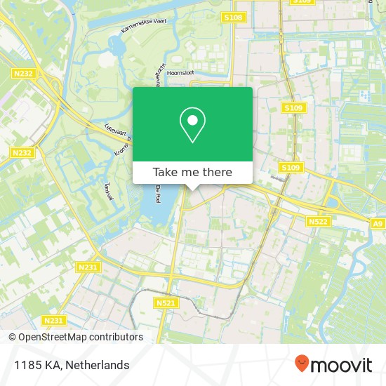 1185 KA, 1185 KA Amstelveen, Nederland map